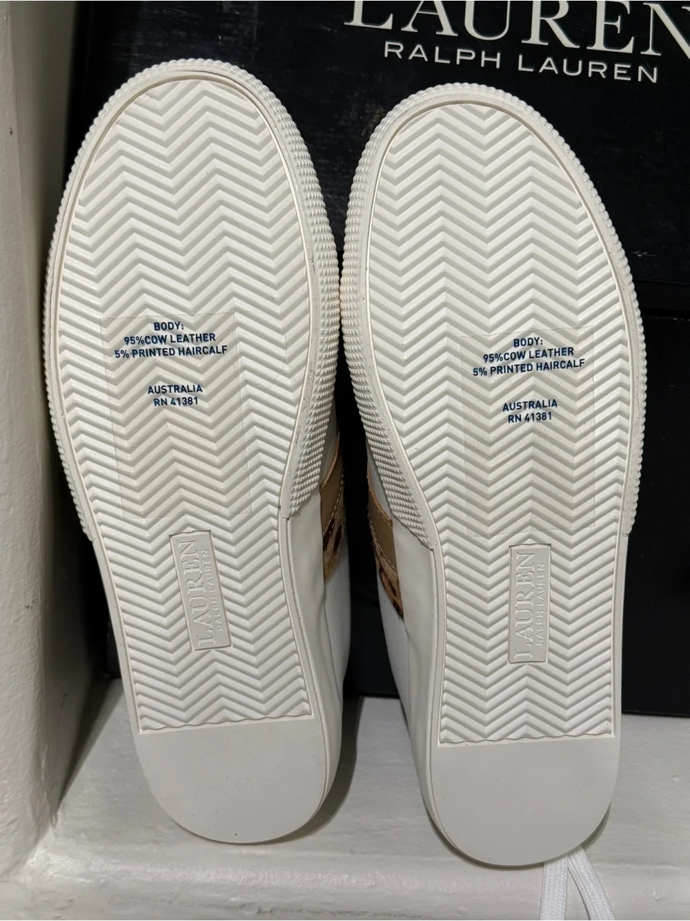 POLO RALPH LAUREN White Low-Top Leather Sneakers women’s size 9.5/ EU 41 *NEW*